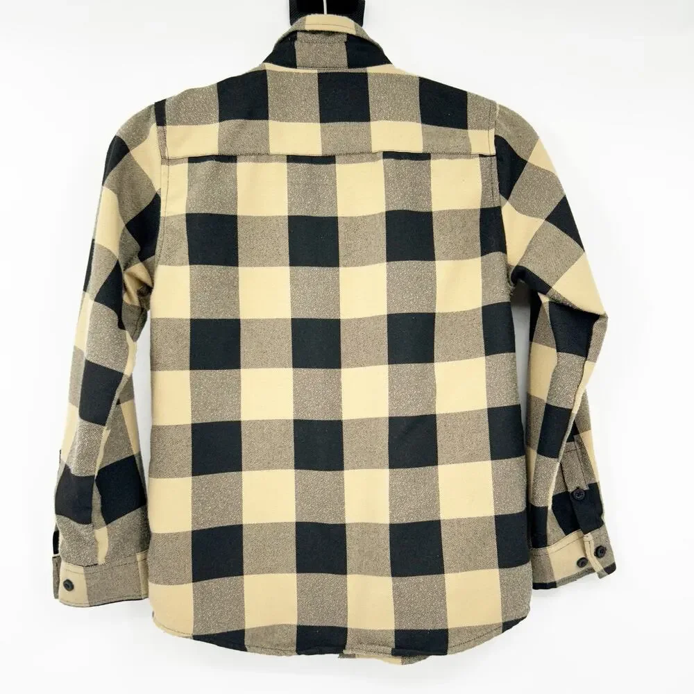 Dixxon Boys Workwear Western Flannel Outdoor‎ Fall Button Up Plaid Shirt Size M